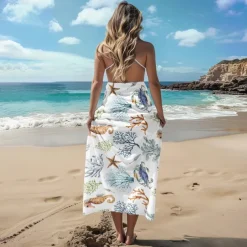 Printed Beach Towel, Lightweight Quick-Dry Sand-Free Beach Blanket, Ideal for Travel, Pool, and Outdoor Use