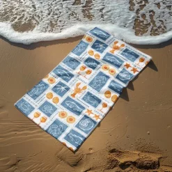 Printed Beach Towel, Lightweight Quick-Dry Sand-Free Beach Blanket, Ideal for Travel, Pool, and Outdoor Use