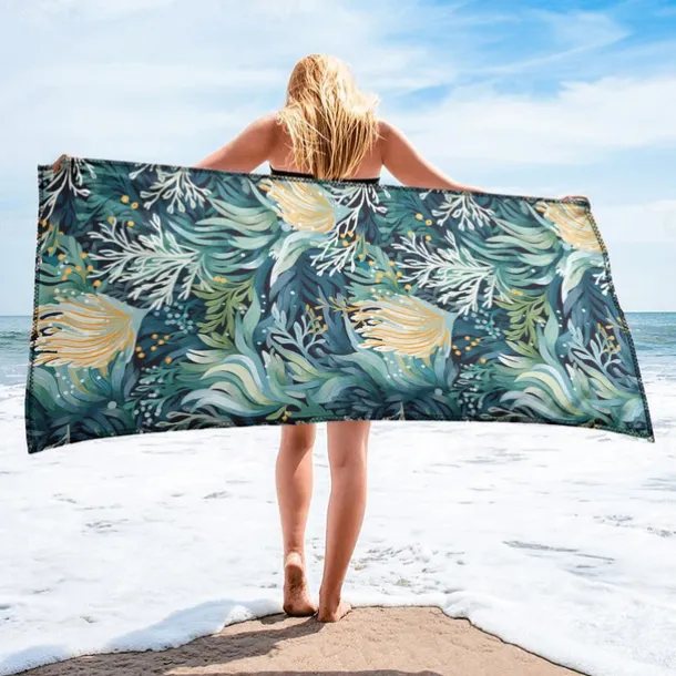 Printed Beach Towel, Lightweight Quick-Dry Sand-Free Beach Blanket, Ideal for Travel, Pool, and Outdoor Use