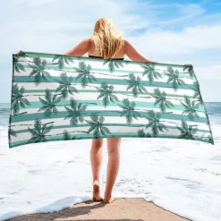 Printed Beach Towel, Lightweight Quick-Dry Sand-Free Beach Blanket, Ideal for Travel, Pool, and Outdoor Use