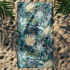 Printed Beach Towel, Lightweight Quick-Dry Sand-Free Beach Blanket, Ideal for Travel, Pool, and Outdoor Use