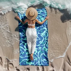 Printed Beach Towel, Lightweight Quick-Dry Sand-Free Beach Blanket, Ideal for Travel, Pool, and Outdoor Use
