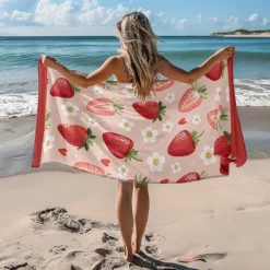 Printed Beach Towel, Lightweight Quick-Dry Sand-Free Beach Blanket, Ideal for Travel, Pool, and Outdoor Use