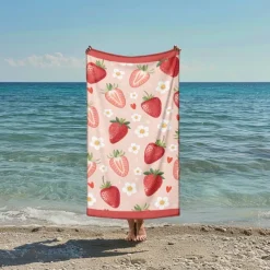Printed Beach Towel, Lightweight Quick-Dry Sand-Free Beach Blanket, Ideal for Travel, Pool, and Outdoor Use