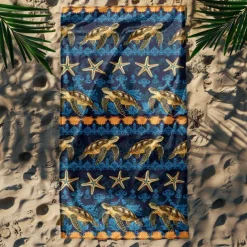 Printed Beach Towel, Lightweight Quick-Dry Sand-Free Beach Blanket, Ideal for Travel, Pool, and Outdoor Use