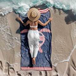 Printed Beach Towel, Lightweight Quick-Dry Sand-Free Beach Blanket, Ideal for Travel, Pool, and Outdoor Use
