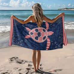 Printed Beach Towel, Lightweight Quick-Dry Sand-Free Beach Blanket, Ideal for Travel, Pool, and Outdoor Use