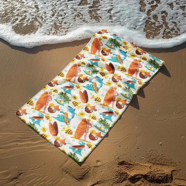 Printed Beach Towel, Lightweight Quick-Dry Sand-Free Beach Blanket, Ideal for Travel, Pool, and Outdoor Use
