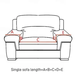 Printed Elastic Slipcover for Floral& Geometric Pattern Indoor Use Only