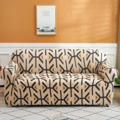 Printed Elastic Slipcover for Floral& Geometric Pattern Indoor Use Only