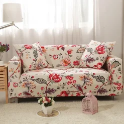 Printed Elastic Slipcover for Floral& Geometric Pattern Indoor Use Only