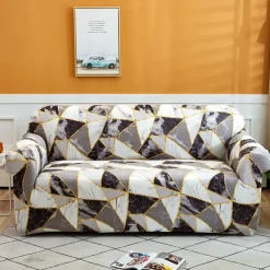 Printed Elastic Slipcover for Floral& Geometric Pattern Indoor Use Only