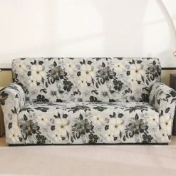 Printed Sofa Cover Elastic Sofa Slipcover L Shaped Couch Cover Furniture Protector For Bedroom Office Living Room Home Decor