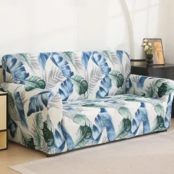 Printed Sofa Cover Elastic Sofa Slipcover L Shaped Couch Cover Furniture Protector For Bedroom Office Living Room Home Decor