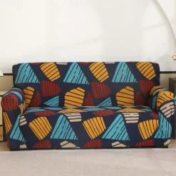 Printed Sofa Cover Elastic Sofa Slipcover L Shaped Couch Cover Furniture Protector For Bedroom Office Living Room Home Decor