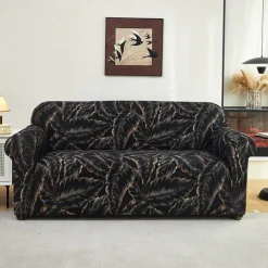 Printed Sofa Cover Elastic Sofa Slipcover L Shaped Couch Cover Furniture Protector For Bedroom Office Living Room Home Decor