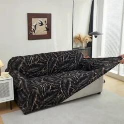 Printed Sofa Cover Elastic Sofa Slipcover L Shaped Couch Cover Furniture Protector For Bedroom Office Living Room Home Decor