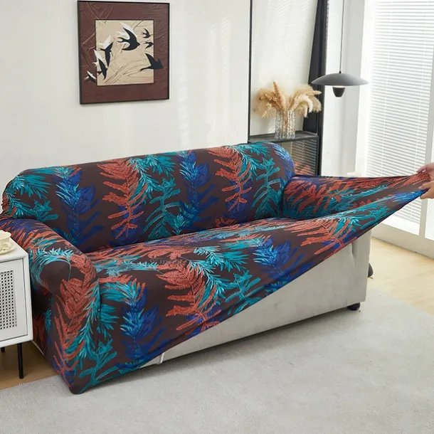 Printed Sofa Cover Elastic Sofa Slipcover L Shaped Couch Cover Furniture Protector For Bedroom Office Living Room Home Decor
