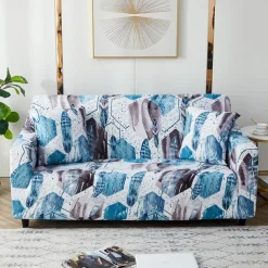 Printed Stretch Jersey Fabric Slipcover for Indoor Use