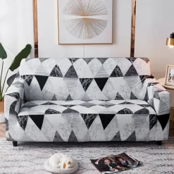 Printed Stretch Jersey Fabric Slipcover for Indoor Use