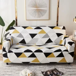 Printed Stretch Jersey Fabric Slipcover for Indoor Use