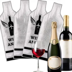 Protective Wine Bottle Cover Wine Travel Bag Wine Bottle Travel Protector Bags Impact-resistant Leak Proof Reusable for Airplane