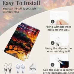 Psychedelic Abstract Forest Hanging Tapestry Wall Art Large Tapestry Mural Decor Photograph Backdrop Blanket Curtain Home Bedroom Living Room Decoration