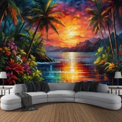 Psychedelic Abstract Forest Hanging Tapestry Wall Art Large Tapestry Mural Decor Photograph Backdrop Blanket Curtain Home Bedroom Living Room Decoration