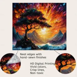 Psychedelic Abstract Forest Hanging Tapestry Wall Art Large Tapestry Mural Decor Photograph Backdrop Blanket Curtain Home Bedroom Living Room Decoration