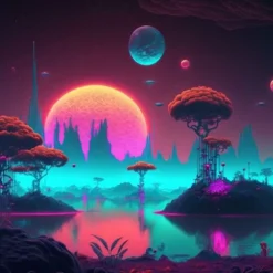 Psychedelic Wall Art Canvas Mushroom Nature Prints and Posters Pictures Decorative Fabric Painting For Living Room Pictures No Frame