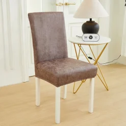 PU Leather fabric solid color chair cover waterproof Dining seat Chair Covers Hotel Banquet wedding Seat Covers Chair Protector