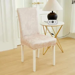 PU Leather fabric solid color chair cover waterproof Dining seat Chair Covers Hotel Banquet wedding Seat Covers Chair Protector