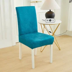 PU Leather fabric solid color chair cover waterproof Dining seat Chair Covers Hotel Banquet wedding Seat Covers Chair Protector