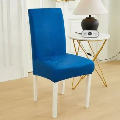 PU Leather fabric solid color chair cover waterproof Dining seat Chair Covers Hotel Banquet wedding Seat Covers Chair Protector