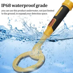PulseDive Scuba Metal Detector, Pulse Induction 8" Coil, Frequency 3kHz, Yellow