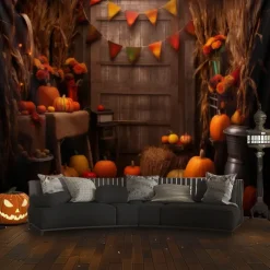 Pumpkin Hanging Tapestry Wall Art Inside House Large Tapestry Mural Decor Photograph Backdrop Blanket Curtain Home Bedroom Living Room Decoration