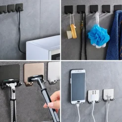 Punch Free Razor Holder Storage Hook Wall Men Shaving Shaver Shelf Bathroom Razor Rack Wall Bathroom Accessories