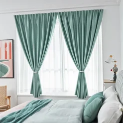 Punch Free Velcro Blackout Curtain for Living Room Bedroom Window Curtain Easy Install Drapes Blinds Kitchen Window(Width*height)