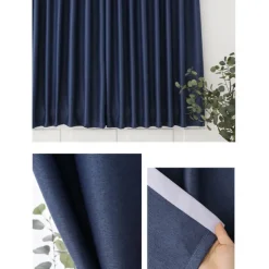 Punch Free Velcro Blackout Curtain for Living Room Bedroom Window Curtain Easy Install Drapes Blinds Kitchen Window(Width*height)