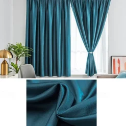 Punch Free Velcro Blackout Curtain for Living Room Bedroom Window Curtain Easy Install Drapes Blinds Kitchen Window(Width*height)
