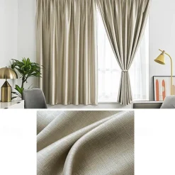 Punch Free Velcro Blackout Curtain for Living Room Bedroom Window Curtain Easy Install Drapes Blinds Kitchen Window(Width*height)