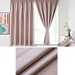 Punch Free Velcro Blackout Curtain for Living Room Bedroom Window Curtain Easy Install Drapes Blinds Kitchen Window(Width*height)