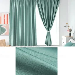 Punch Free Velcro Blackout Curtain for Living Room Bedroom Window Curtain Easy Install Drapes Blinds Kitchen Window(Width*height)