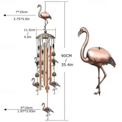 Pure Hand-Made Copper Wind Chimes,Animals Wind Chimes for Outside Clearance Copper Windchimes Outdoors Patio Decor House Warming Gifts Outdoor Wind Chimes Garden Decor for Outside Porch Yard Decoratio