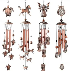 Pure Hand-Made Copper Wind Chimes,Animals Wind Chimes for Outside Clearance Copper Windchimes Outdoors Patio Decor House Warming Gifts Outdoor Wind Chimes Garden Decor for Outside Porch Yard Decoratio