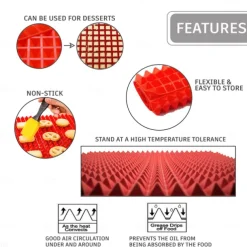 Pyramid Bakeware Pan 4 Nonstick Silicone Baking Mats Pads Moulds Cooking Mat Oven Baking Tray Sheet Kitchen Tools