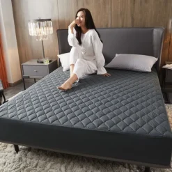 Queen Full King Protective Bed Cover Waterproof Mattress Protector Quilted Fitted Mattress Pad Bed Protector Mattress Cover Bed Cover Brushed Anti Allergy Breathable Moisture Proof