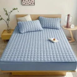Queen Full King Protective Bed Cover Waterproof Mattress Protector Quilted Fitted Mattress Pad Bed Protector Protective Mattress Cover Soft Comfortable