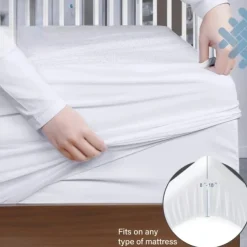 Queen Full King Protective Bed Cover Waterproof Mattress Protector Fitted Sheet Bed Protector Mattress Cover Smooth Top Breathable Skin Friendly Noiseless