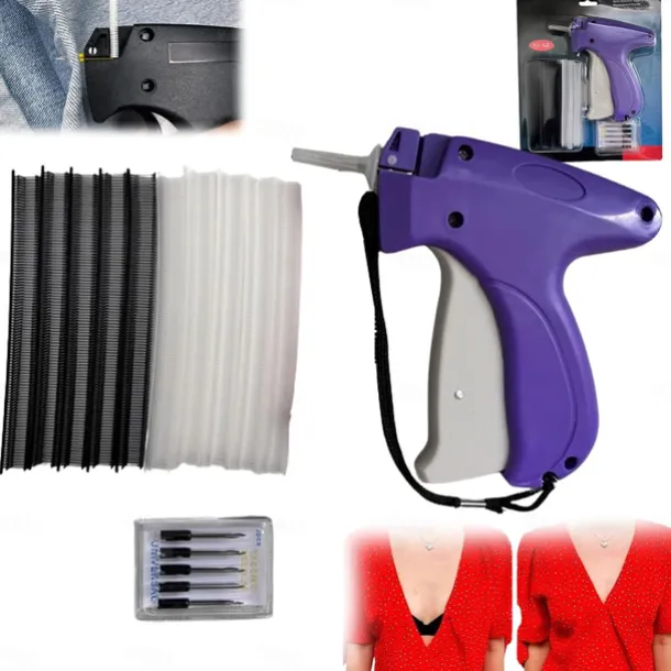 Quick Clothing Fixer,Consulbefor Sewing Machine,Quilt Tacking Gun,Micro stitch Gun,Mini Stitch Hemming Gun for Clothes,Micro Tagging Stitch Tool for Clothing